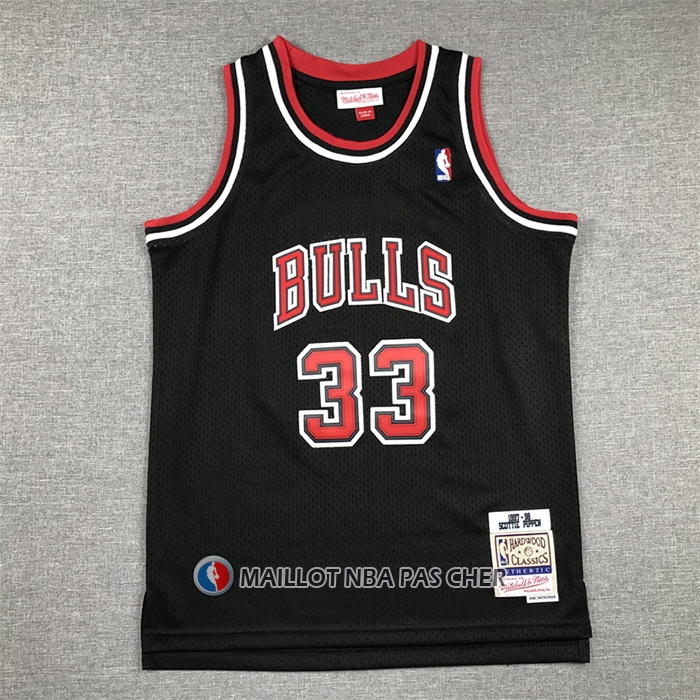 Maillot Enfant Chicago Bulls Scottie Pippen NO 33 Mitchell & Ness 1997-98 Noir